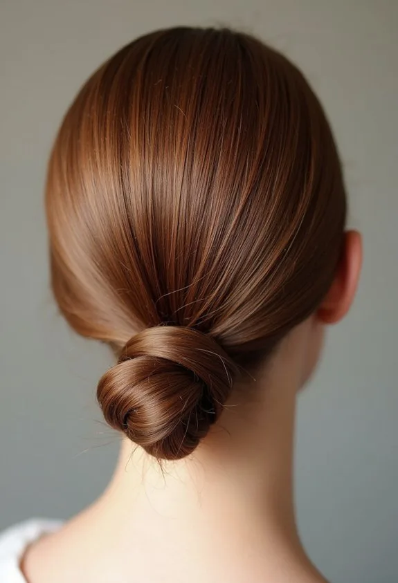 elegant low effort sophistication hairstyle