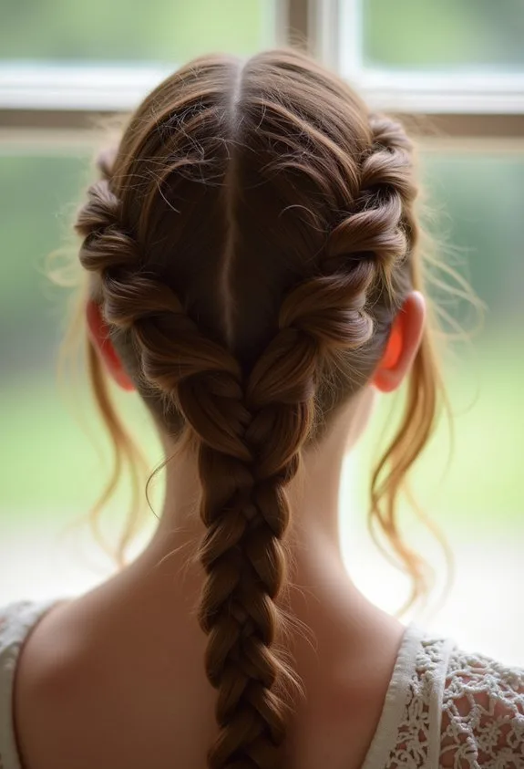 elegant low maintenance french braid crown