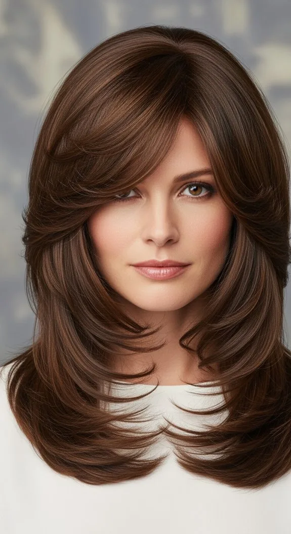 ethereal romantic face framing feathered layers