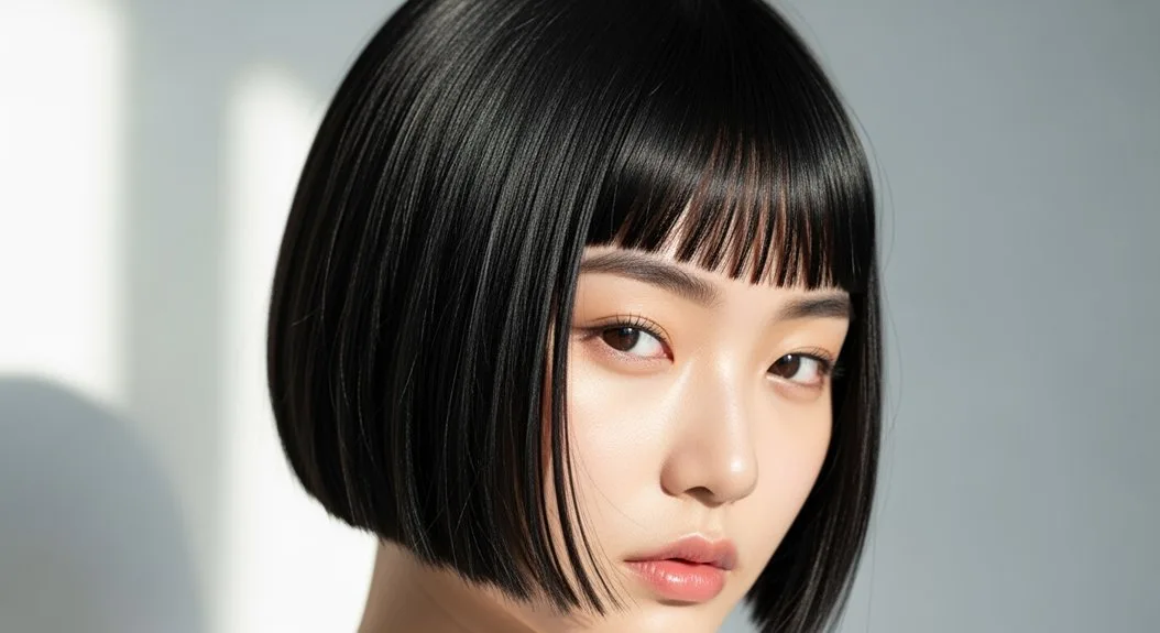 Blunt Pixie Cut With Straight-Across Fringe