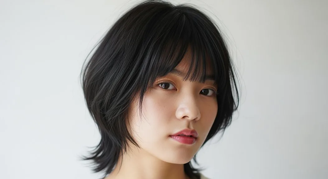 Choppy Layered Bob With Side-Swept Bangs