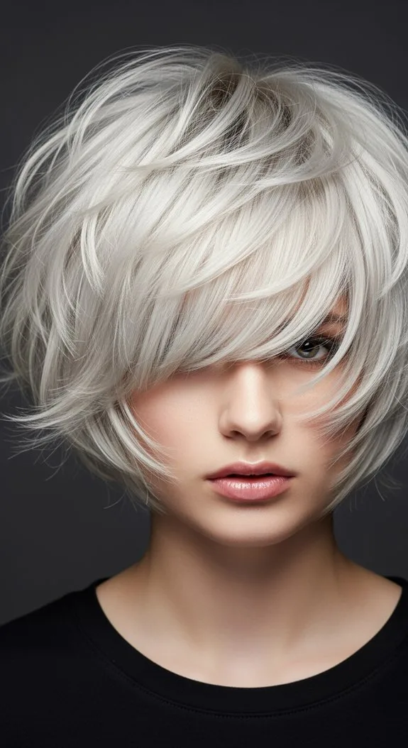 Tousled Short Shag With Feathered Fringe