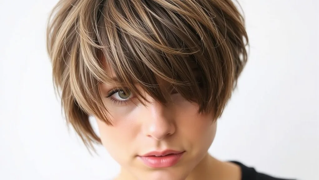 shaggy feathered textured dimensional