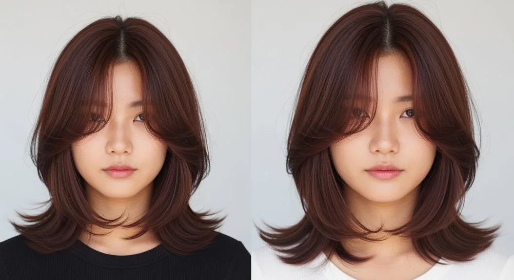 Shoulder-Grazing Lob With Wispy Bangs