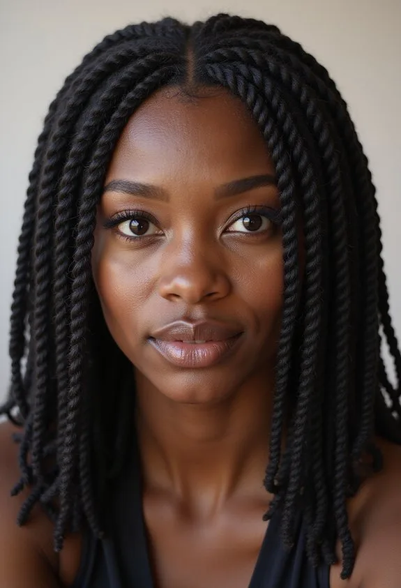 shoulder length elegant versatile protective hairstyle