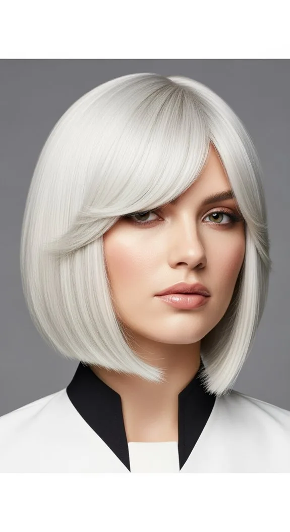 Chin-Length Bob With Wispy Feathered Bangs