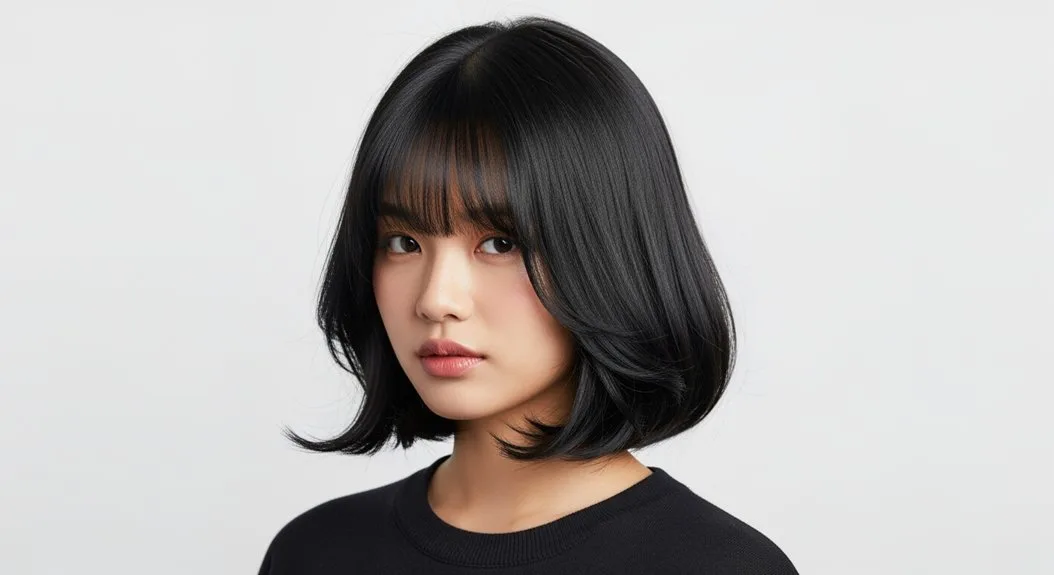 Soft Layered Crop With See-Through Bangs