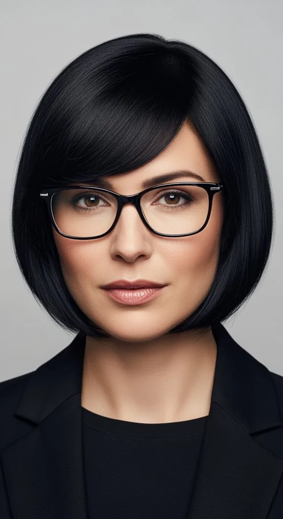 Chin-Length Bob With Grown-Out Bangs