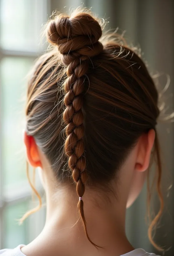 sophisticated versatile textured customizable top knot