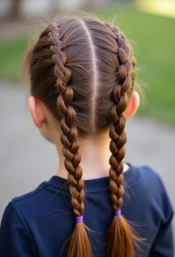 sturdy durable secure school hairstyle
