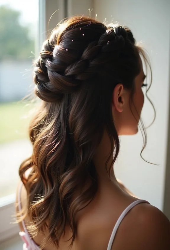 versatile dimensional eye catching half up bun