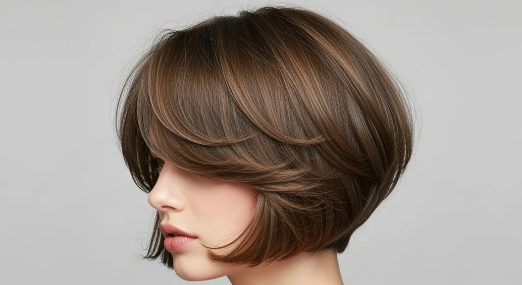 versatile modern textured bob with bangs