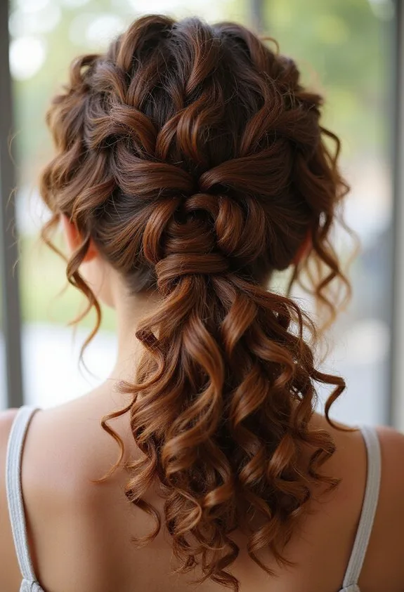 voluminous curly low maintenance elegant