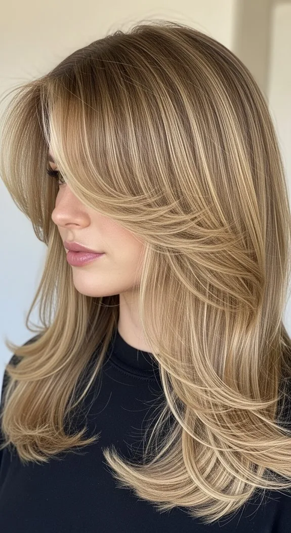 volumizing layered butterfly shaped haircut