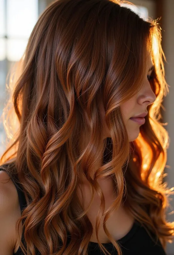 auburn kissed dimensional warmth