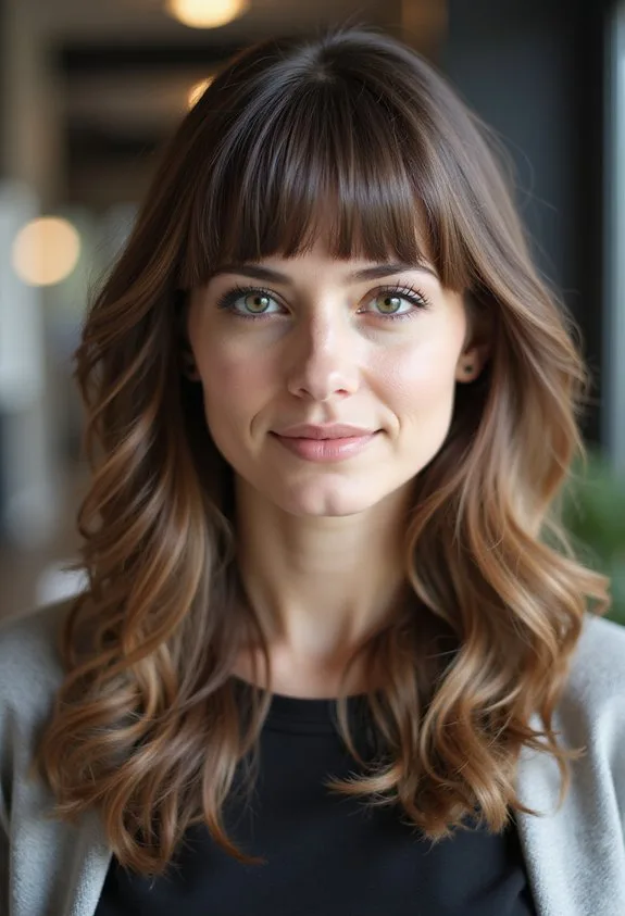 balanced oval face framing layers