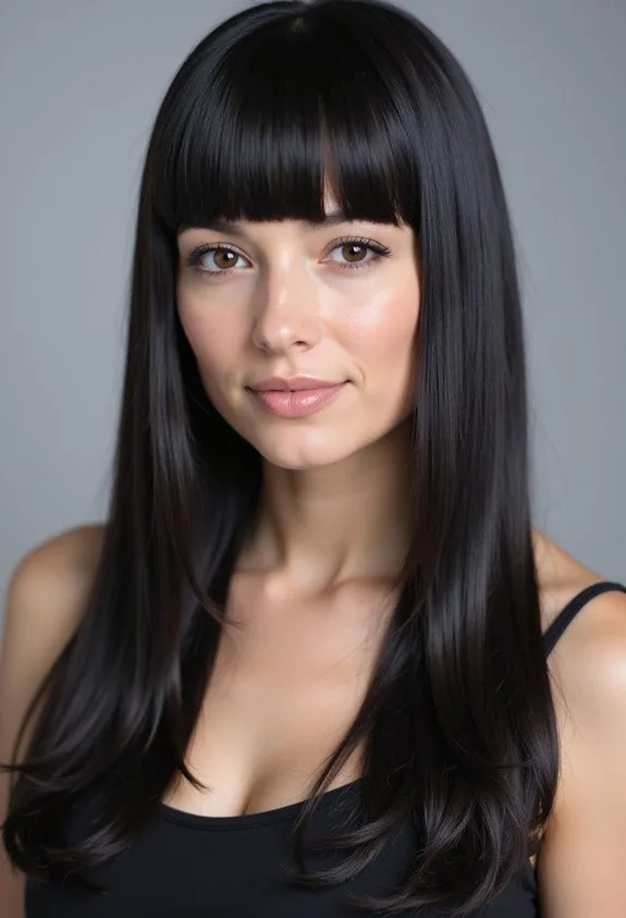 blunt sleek oval face precision