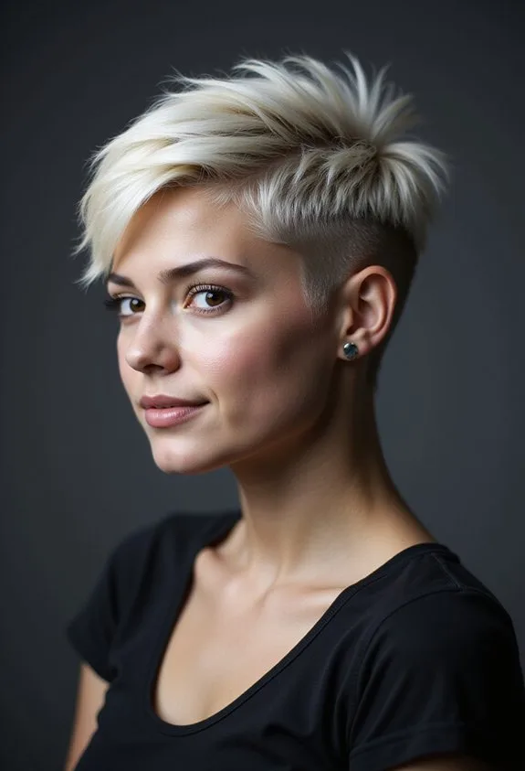bold dramatic low maintenance edgy pixie