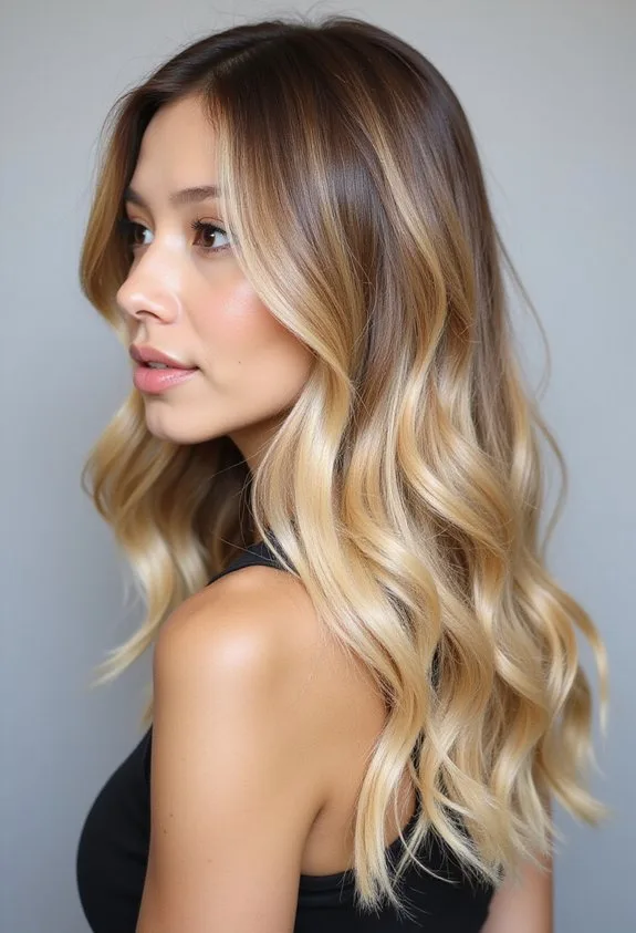 chic blonde balayage styling