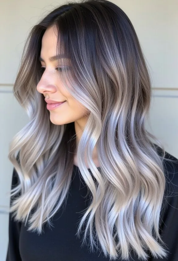 dimensional blended low maintenance ash blonde ombr