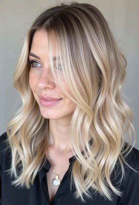 dimensional brightening face framing hair highlights