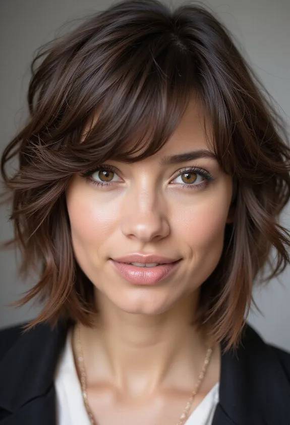 dimensional layered textured flattering shag haircut