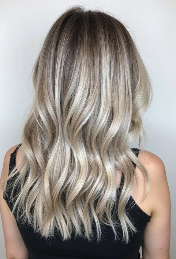 dimensional low maintenance platinum blonde balayage
