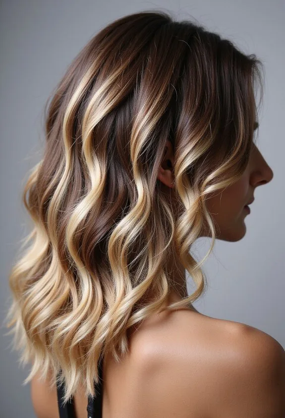 dramatic bold contrasting blonde streaks