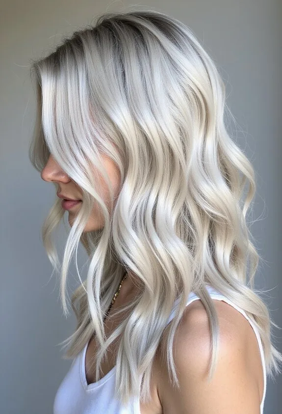 Soft Platinum Beach Waves