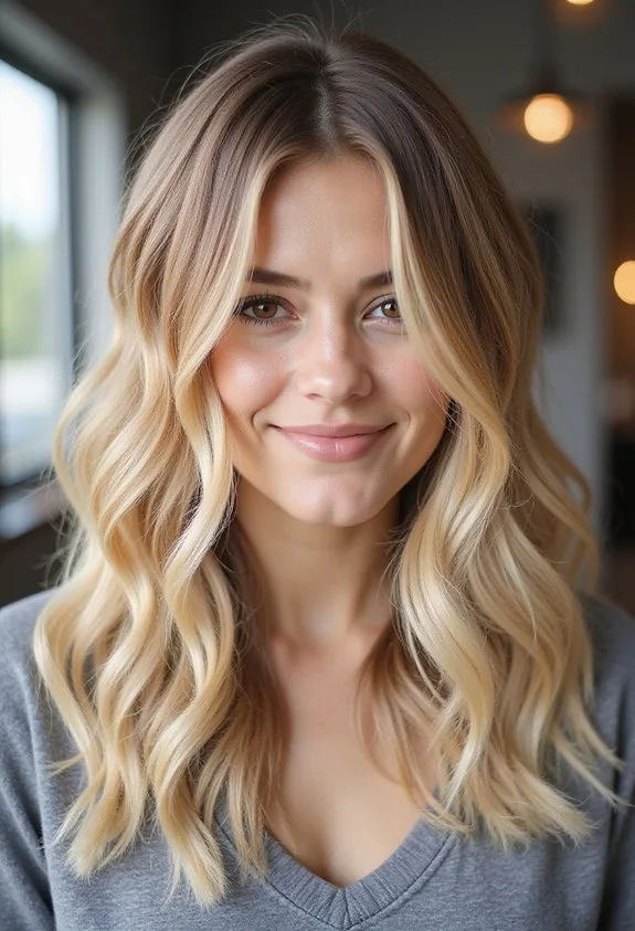 Lived-In Blonde Balayage with Natural Grow-Out
