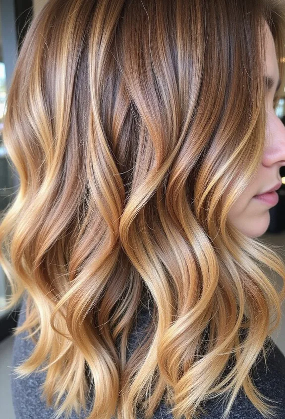 effortless sun kissed dimensional blonde brunette blend