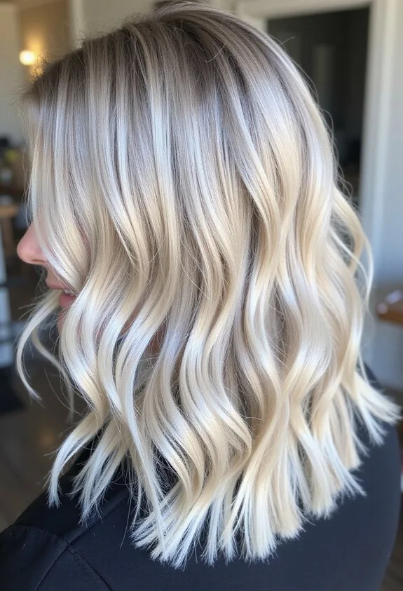 icy bold dimensional platinum balayage
