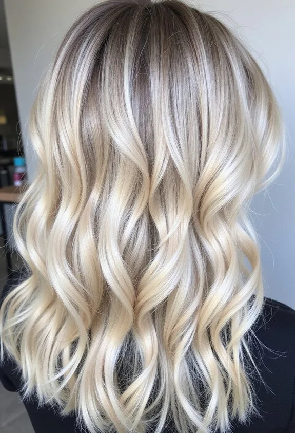 icy iridescent dimensional sophisticated pearl blonde