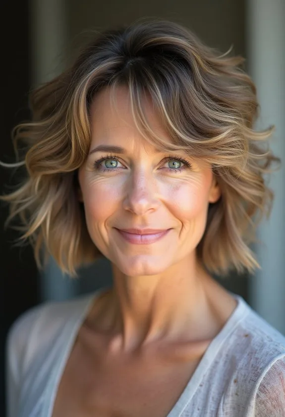 Textured Crop With Volume on Top