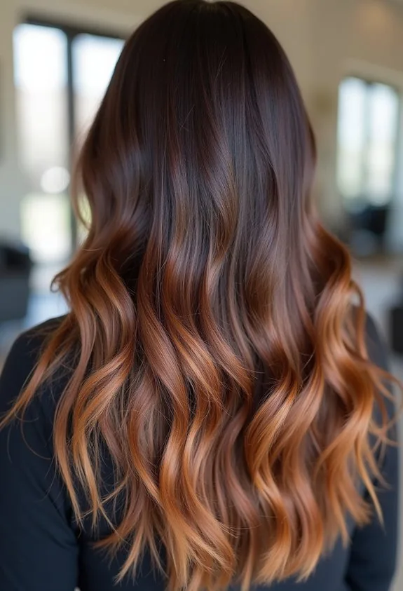 melted dimensional sun touched chestnut gradient