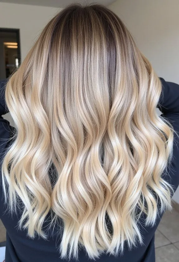 multidimensional blonde balayage with lowlights