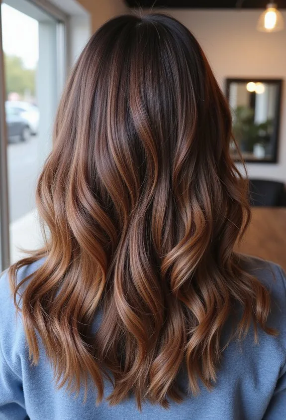 multidimensional rich chocolate brown lowlights