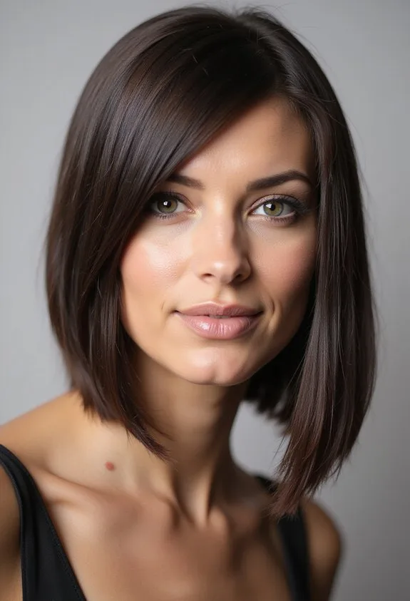 precision cut asymmetrical dimensional hairstyle