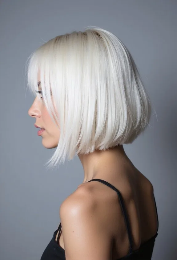 Sleek Platinum Lob
