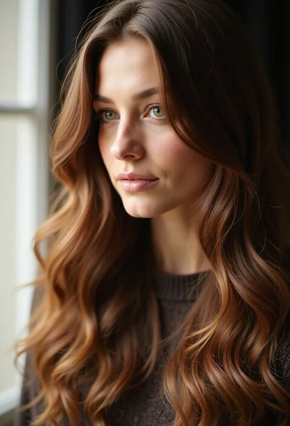 soft natural looking golden luminous highlights