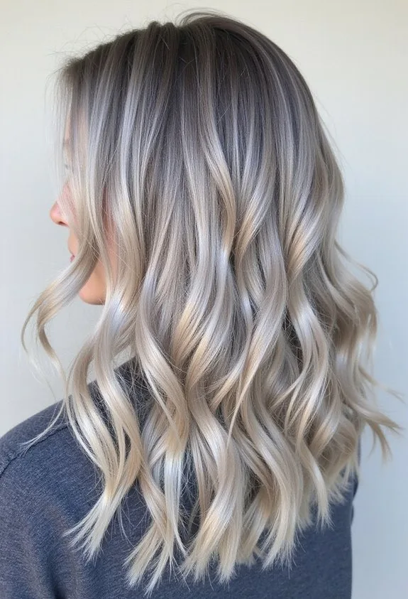 Ash Blonde Balayage for a Cool-Toned Look
