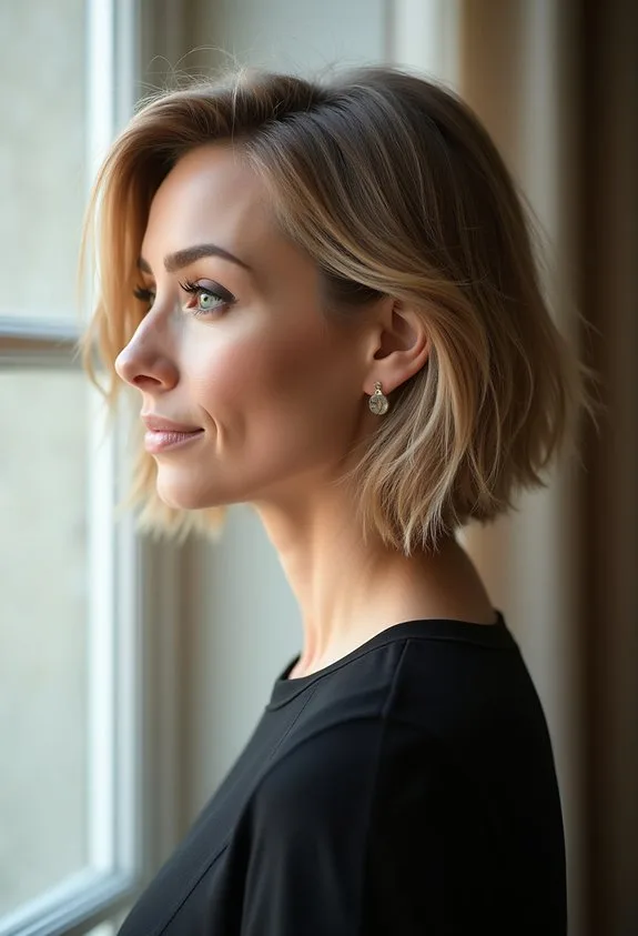 Chin-Length Bob With Wispy Bangs