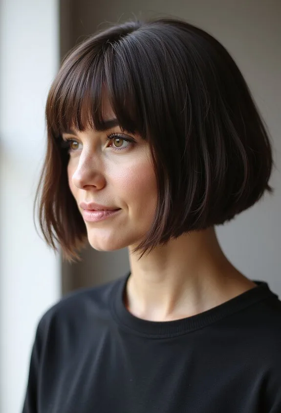 Blunt Cut Bob With Angled Front Pieces