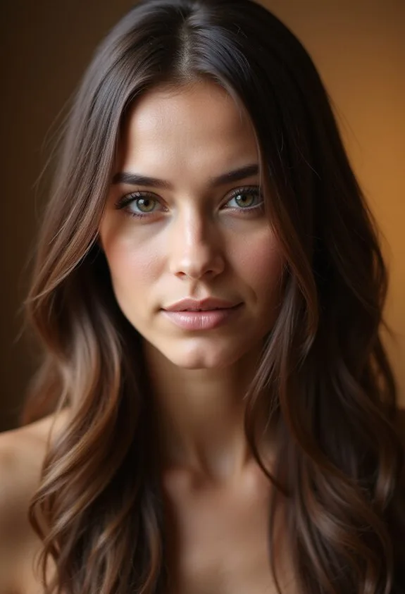 straightforward face framing glossy polished style