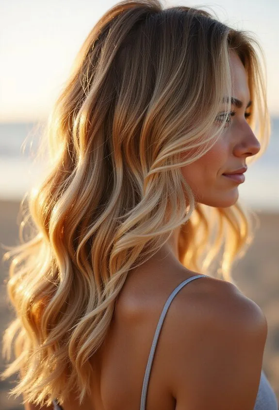 sun kissed beach inspired balayage