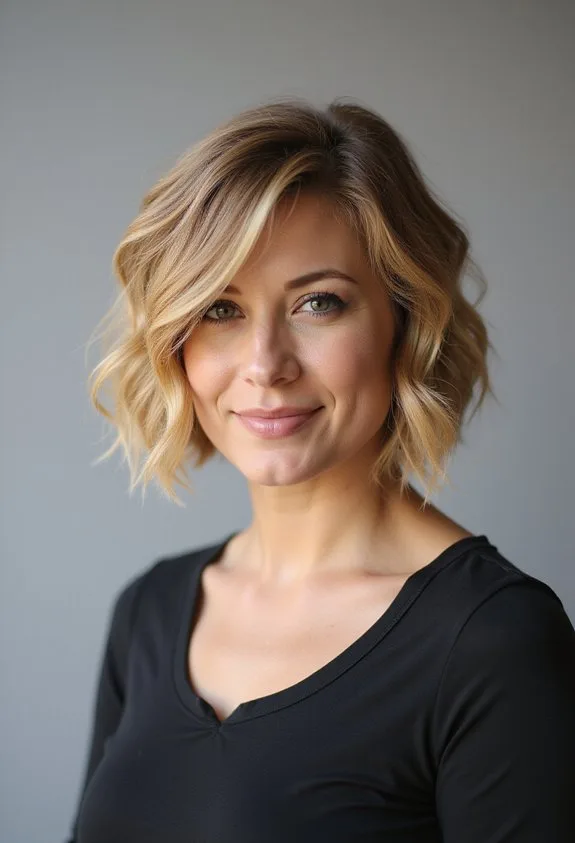 textured dimensional versatile short bob hairstyle