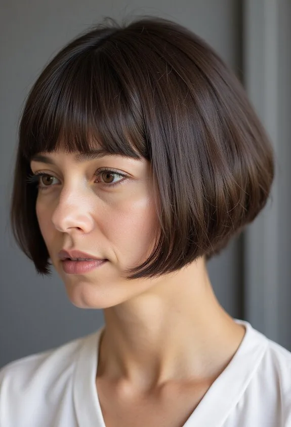 timeless chin grazing voluminous french bob