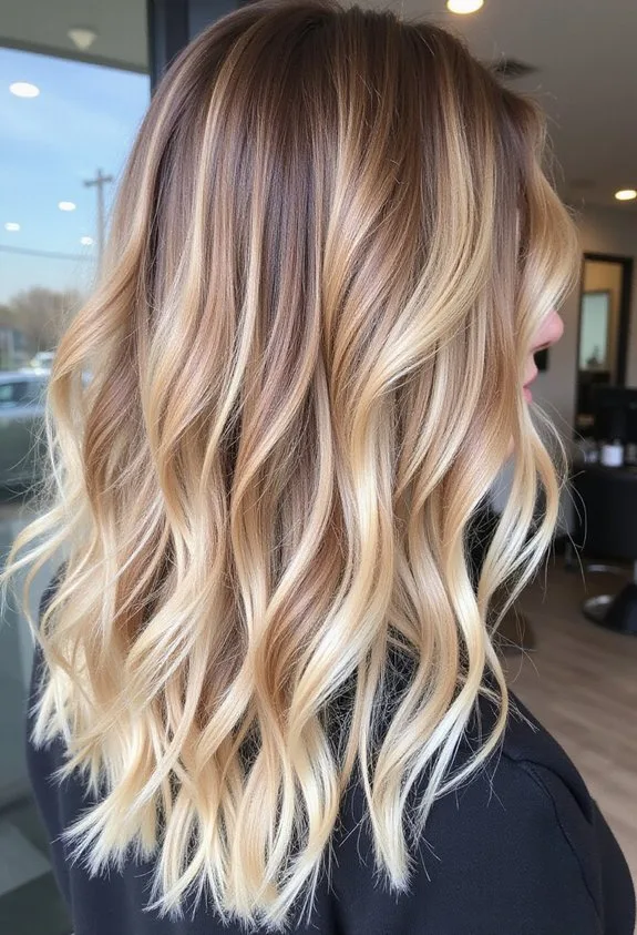 Caramel and Blonde Balayage Blend
