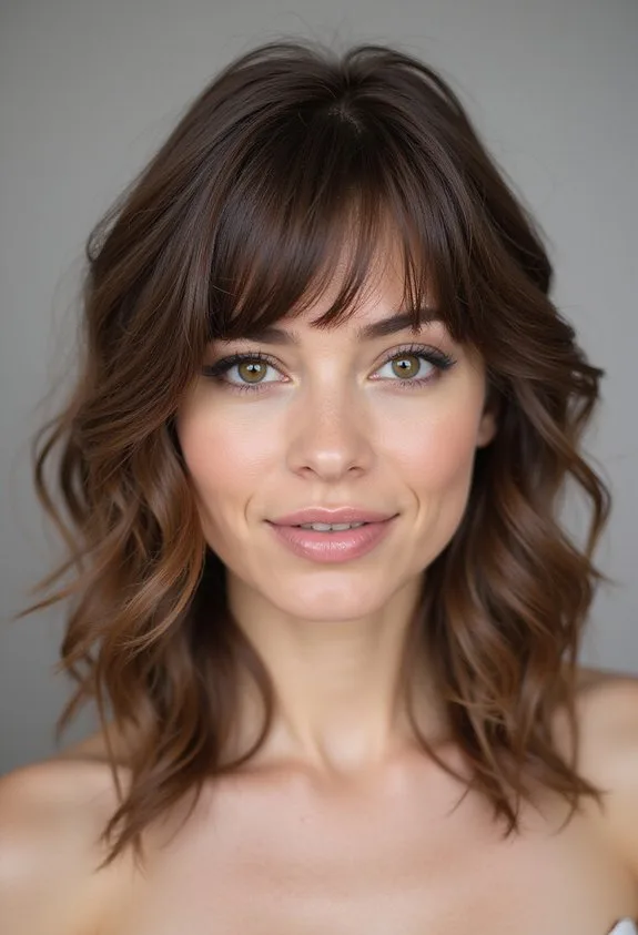 wispy medium length textured effortless vibe