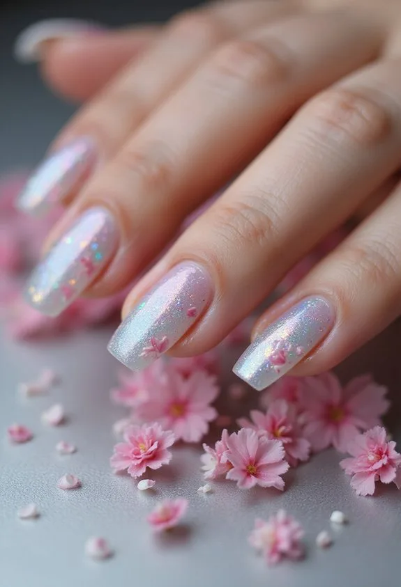 captivating aura floral nail art